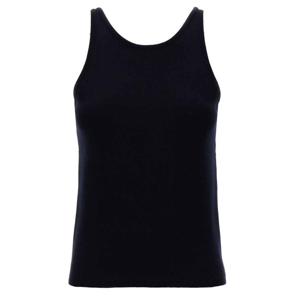 Max Mara Blue Virgin Wool Tank Women's Tops
